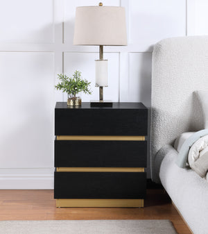 Zaylan Black Night Stand 384Black-NS Meridian Furniture