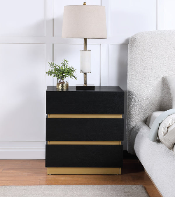 Zaylan Black Night Stand 384Black-NS Meridian Furniture