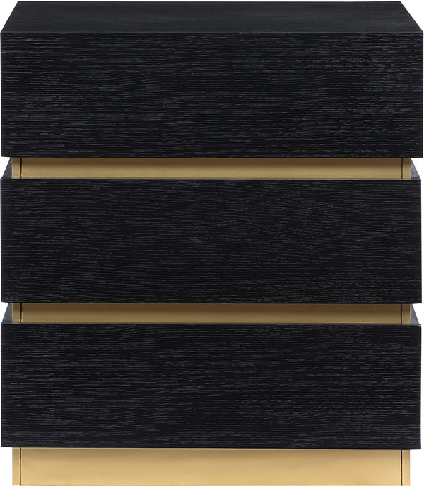 Zaylan Black Night Stand 384Black-NS Meridian Furniture