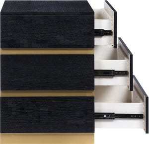 Zaylan Black Night Stand 384Black-NS Meridian Furniture