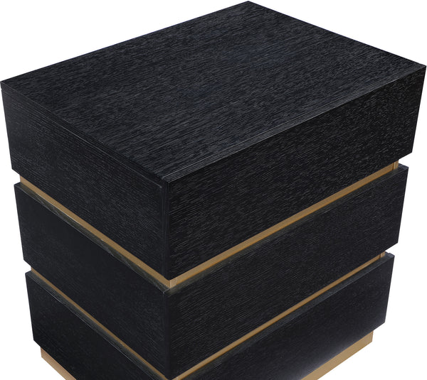 Zaylan Black Night Stand 384Black-NS Meridian Furniture