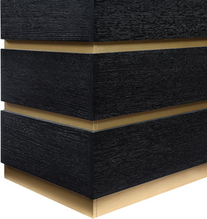 Zaylan Black Night Stand 384Black-NS Meridian Furniture