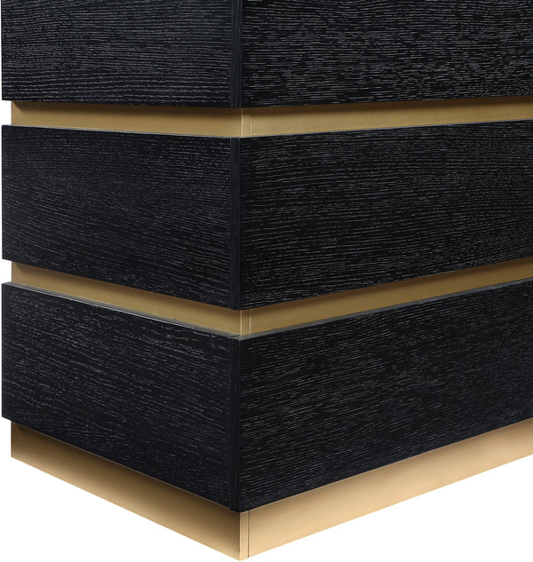 Zaylan Black Night Stand 384Black-NS Meridian Furniture