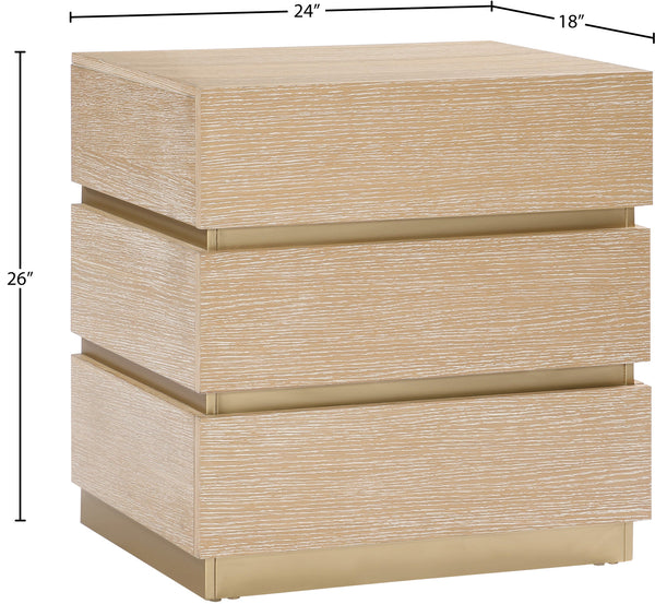 Zaylan Natural Night Stand 384Natural-NS Meridian Furniture