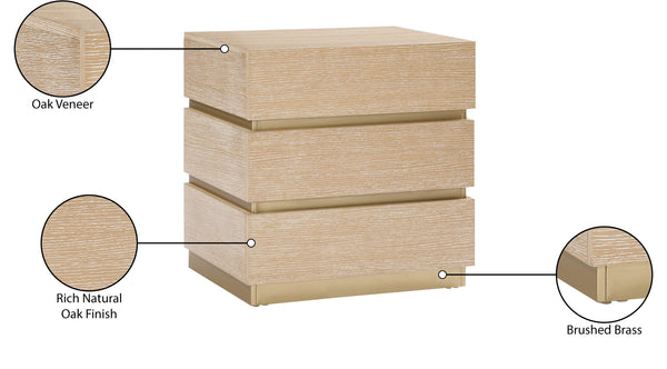 Zaylan Natural Night Stand 384Natural-NS Meridian Furniture