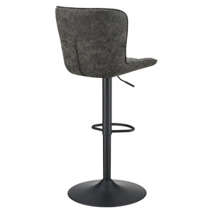 OSP Home Furnishings Kirkdale Height Adj Stool  - Set of 2 Charcoal