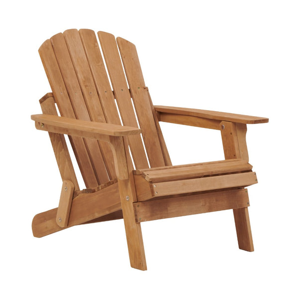 English Elm Oversize Hemlock Wood Folding Adirondack Chair for Porch Poolside Patio Backyard W2640P307500