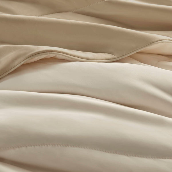 English Elm 1-piece King Reversible Tencel Fill Comforter with Sculptural Weave Cooling Texture Linen B035P408280