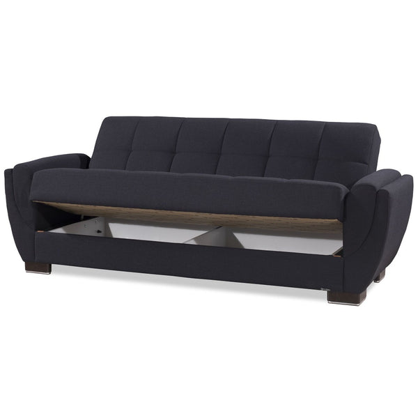 English Elm Primenest Skyhaven Convertible Upholstered Sofabed With Storage For Small Spaces & Guests, Black B030P286504-GIGA