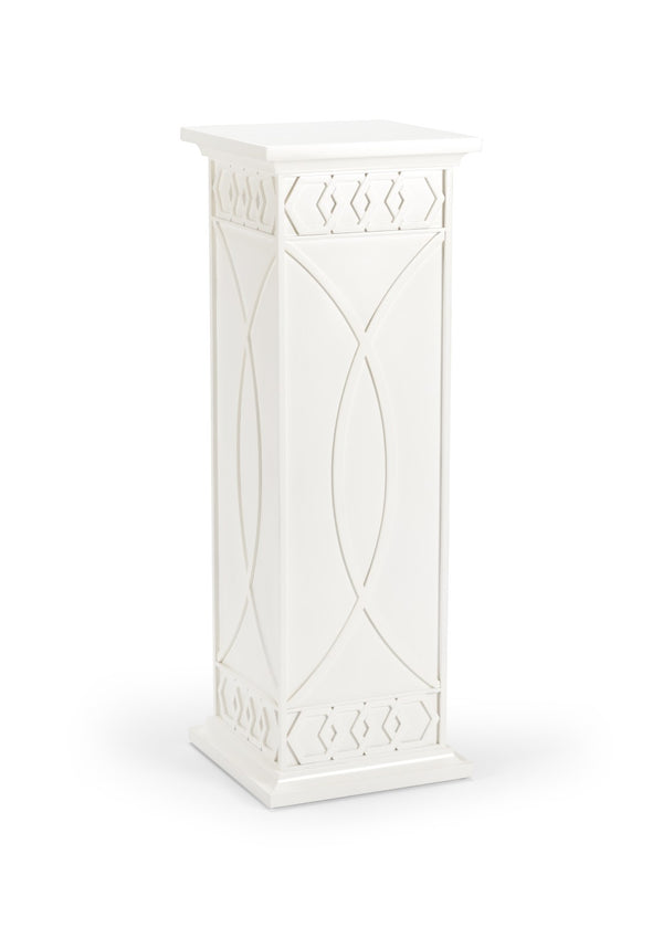 Chelsea House Scottkins Sculptural Pedestal White By Shayla Copas — 46.5" Tall Honeycomb Accent Column For Display 385012