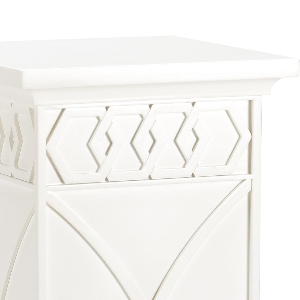 Chelsea House Scottkins Sculptural Pedestal White By Shayla Copas — 46.5" Tall Honeycomb Accent Column For Display 385012