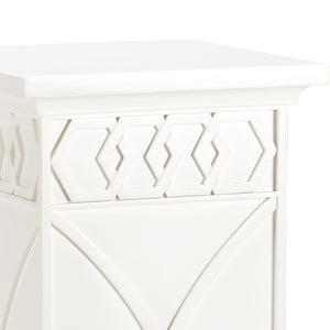 Chelsea House Scottkins Sculptural Pedestal White By Shayla Copas — 46.5" Tall Honeycomb Accent Column For Display 385012