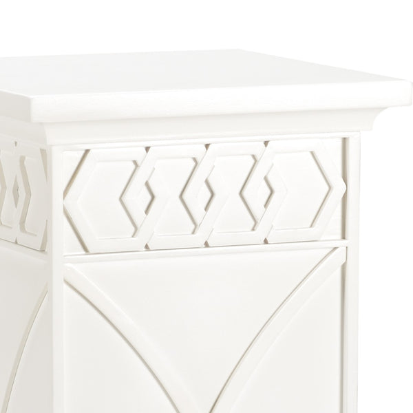Chelsea House Scottkins Sculptural Pedestal White By Shayla Copas — 46.5" Tall Honeycomb Accent Column For Display 385012