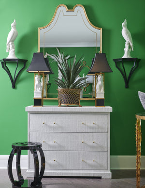 Chelsea House Clifton Raffia Side Chest By Shayla Copas — Sculptural, Compact 36.5"H X44"W Storage Accent Piece 385015