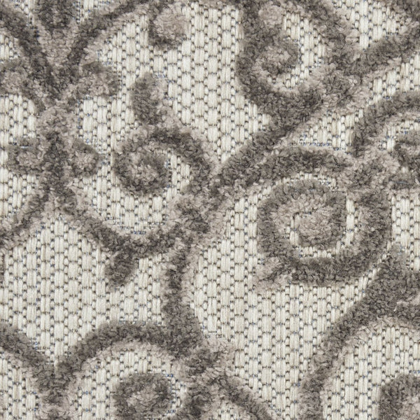 HomeRoots 8' Elegant Ivory and Blue Indoor Outdoor Area Rug with Timeless Floral Design for Any Space 8?x11? 385016