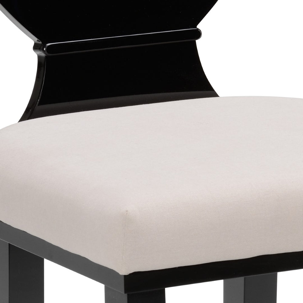 Chelsea House Regency Black Acrylic Hall Chair — Elegant Regency Silhouette, Lightweight Durable, Reupholsterable For Events 385022