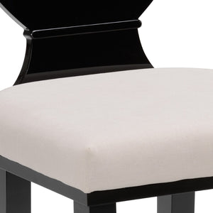 Chelsea House Regency Black Acrylic Hall Chair — Elegant Regency Silhouette, Lightweight Durable, Reupholsterable For Events 385022