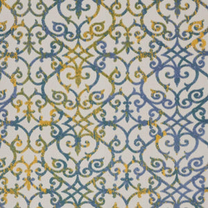 HomeRoots 8' Elegant Ivory and Blue Indoor Outdoor Area Rug with Timeless Floral Design for Any Space 8?x11? 385023