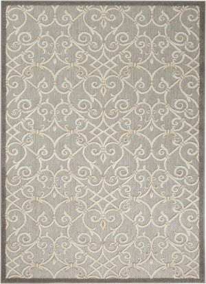 Homeroots 4' X 6' Gray And Ivory Area Rug - Durable Indoor Outdoor Design For Stylish Patios, Porches & More! 4?X6? Polypropylene 385049