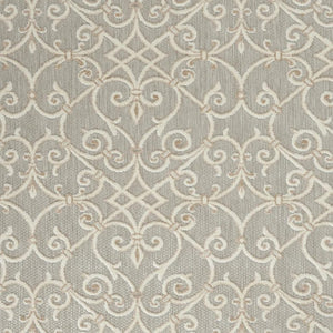 Homeroots 4' X 6' Gray And Ivory Area Rug - Durable Indoor Outdoor Design For Stylish Patios, Porches & More! 4?X6? Polypropylene 385049