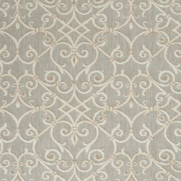 Homeroots 4' X 6' Gray And Ivory Area Rug - Durable Indoor Outdoor Design For Stylish Patios, Porches & More! 4?X6? Polypropylene 385049