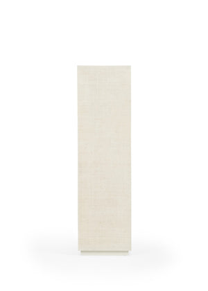 Chelsea House Raffia Sculptural Pedestal By Jamie Merida — White Raffia-Wrapped Plant Stand 36.5"H Contemporary 385051