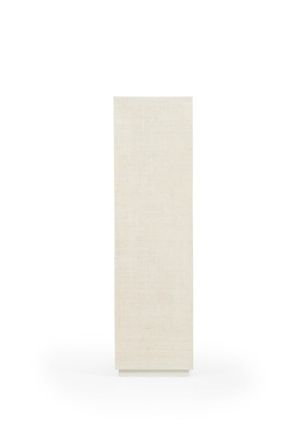 Chelsea House Raffia Sculptural Pedestal By Jamie Merida — White Raffia-Wrapped Plant Stand 36.5"H Contemporary 385051