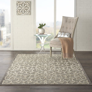 HomeRoots 5' Blue and Gray Floral Indoor Outdoor Area Rug - Timeless Elegance for Any Space, Easy Care 5?x8? 385052