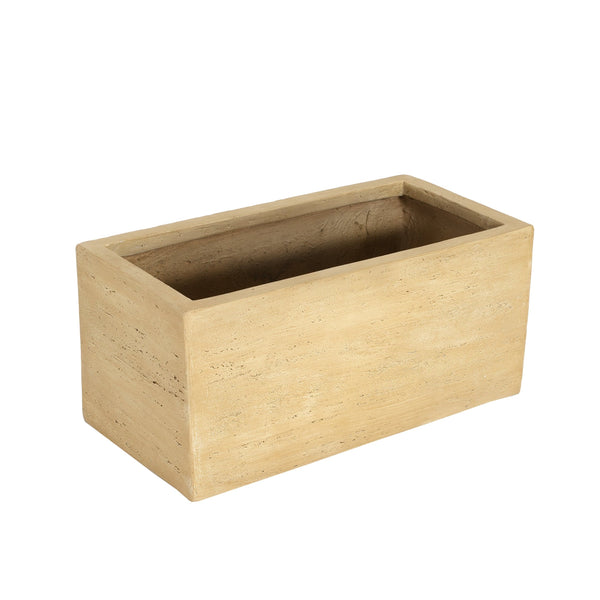 English Elm Christopher Knight Home® - Mgo Handmade Rectangle Planter Box – Lightweight Travertine Beige, Perfect For Indoor & Outdoor Use N772P277549A