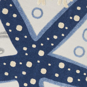 HomeRoots 5' Blue and Gray Indoor Outdoor Area Rug - Durable, Stylish, and Easy to Maintain for Any Space 8' Round 385083