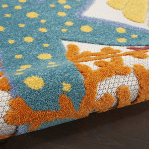 Homeroots 4' Yellow And Ivory Indoor-outdoor Area Rug - Durable, Stylish, And Easy To Maintain For Any Space 4' X 6' Polypropylene 385085