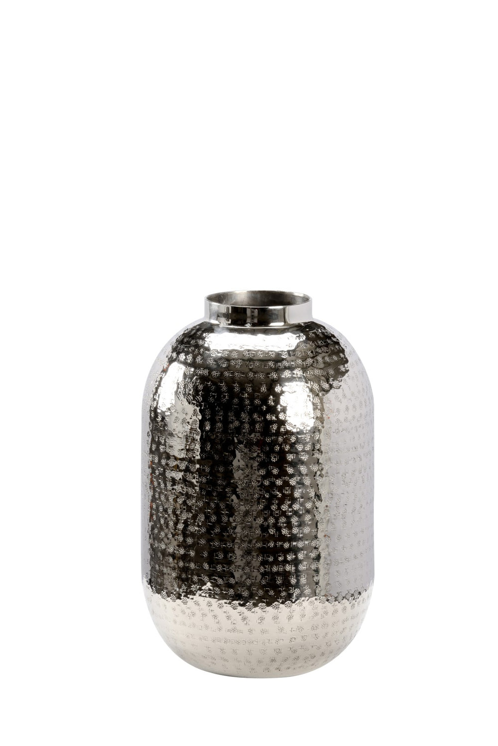 Chelsea House Henkley Polished Nickel Urn — 12.5" Aluminum Decorative Accent For Mantels, Tables, Floral Centerpieces 385086