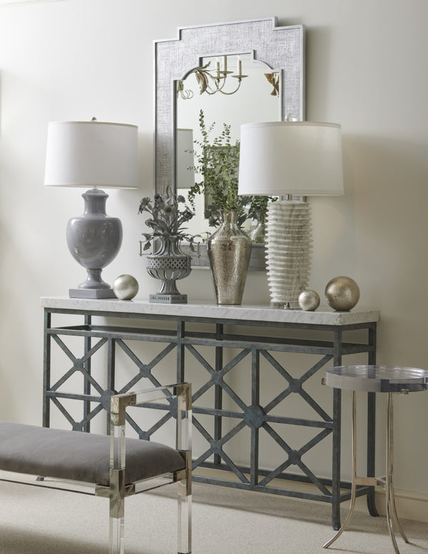 Chelsea House Henkley Polished Nickel Aluminum Vase — 17" High Sleek Metallic Accent For Modern Tables & Mantels 385087