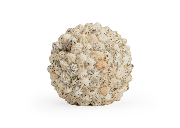 Chelsea House Shell Ball Large Handcrafted Saccharine Shells In Cream Ivory Tones — Coastal Texture For Tablescapes 385121