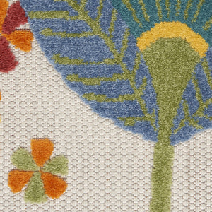 Homeroots 4' Vibrant Yellow And Ivory Indoor Outdoor Area Rug - Perfect For Patio, Kitchen, And More! 5? Polypropylene 385123