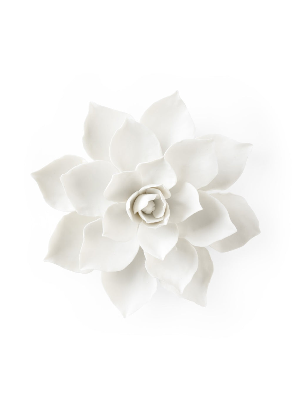 Chelsea House Magnolia Ceramic Wall Flower By Elizabeth Wicker — Matte White Sculptural Accent, 11.5" Durable Decor 385131