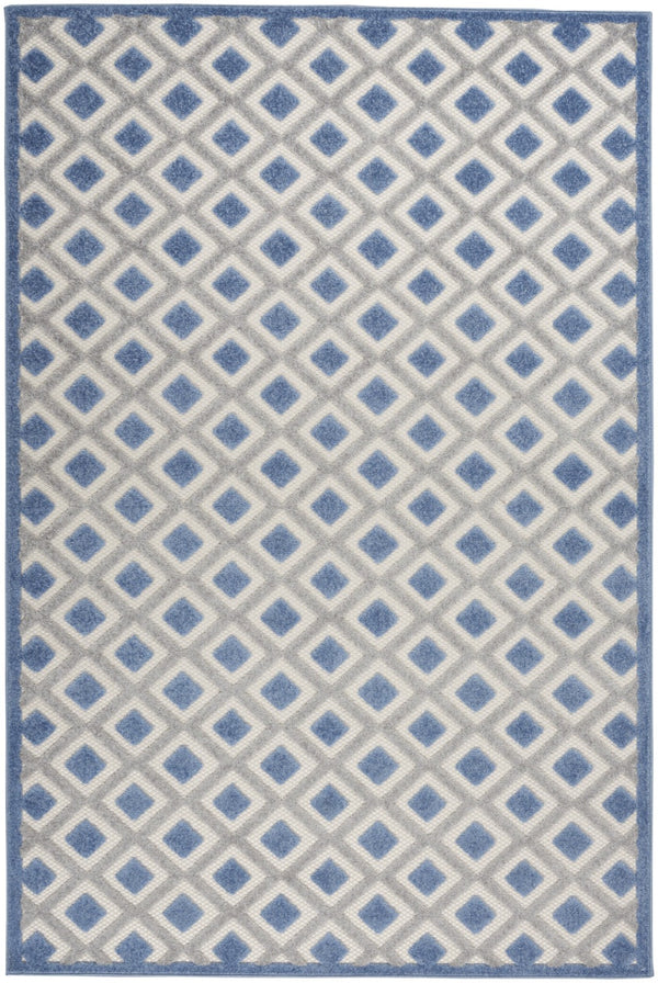 HomeRoots 5' Modern Geometric Area Rug - Durable Indoor/Outdoor Design for High-Traffic Spaces and Easy Care 5' x 8' 385151