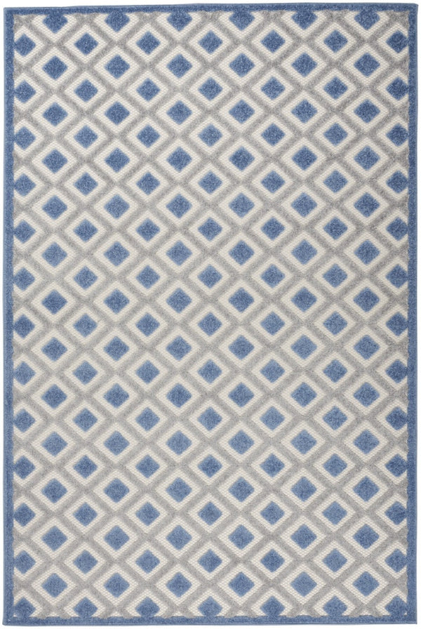 HomeRoots 5' Modern Geometric Area Rug - Durable Indoor/Outdoor Design for High-Traffic Spaces and Easy Care 6' x 9' 385156