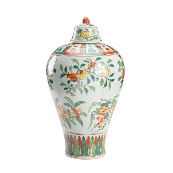 Chelsea House Gainborough Hand-Painted Ceramic Covered Urn With Removable Lid, Multicolor Classic Silhouette 19.5" H 385168