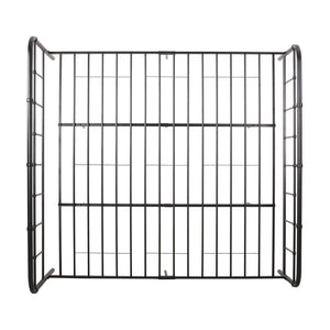 English Elm Queen Iron Platform Bed Pipe Style Frame No Box Spring Needed Industrial Loft Bedroom 64072.00FBLK-K