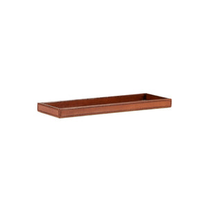 Chelsea House Leather Cognac Valet Tray Small — Handcrafted Minimalist Organizer For Keys, Phone, Wallet, Dresser Accent 385200