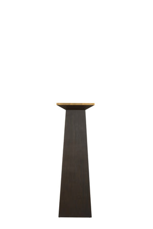 Chelsea House High Top Pedestal — Bradshaw Orrell Walnut Base With Chestnut Glass Top And Gold-Leaf Edge Accent, 48" Tall 385211