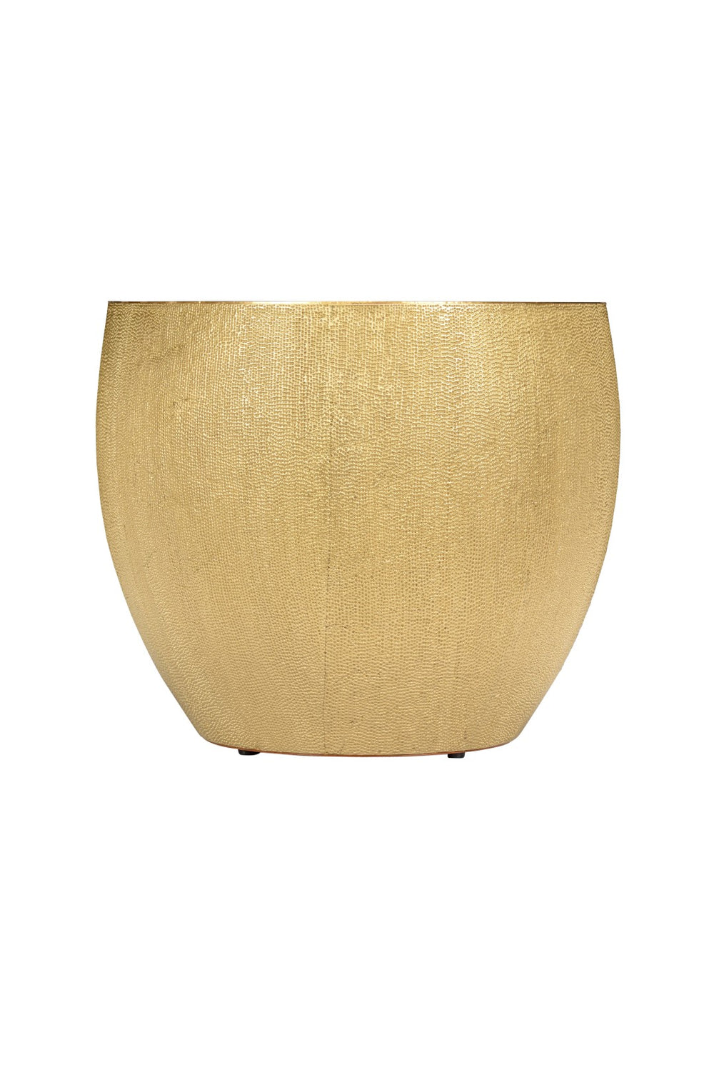 Chelsea House Drum Hand-Hammered Brass Accent Table With Cognac Leather Top — Sculptural, Durable Side/Bedside 385212