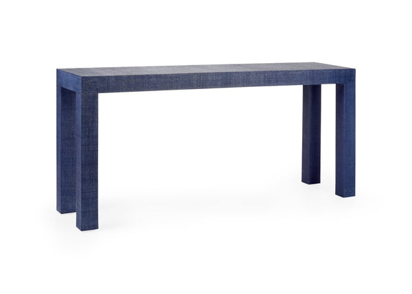 Chelsea House Sanibel Blue Raffia Console Table By Jamie Merida — Parsons-Style Entryway, Durable Lacquer Finish 385238