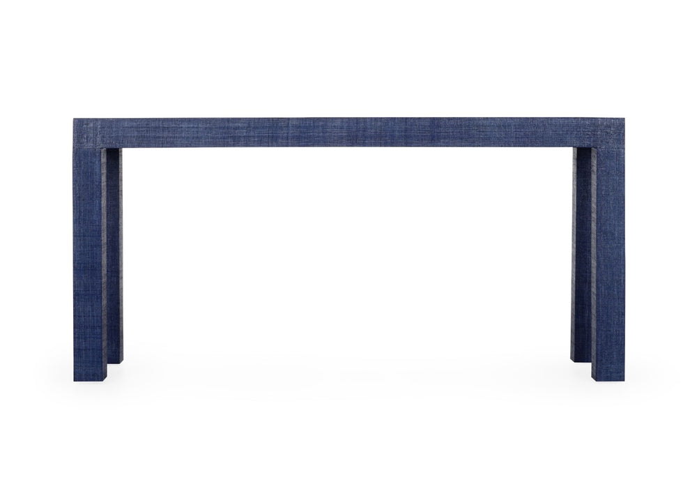 Chelsea House Sanibel Blue Raffia Console Table By Jamie Merida — Parsons-Style Entryway, Durable Lacquer Finish 385238