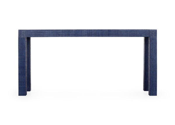 Chelsea House Sanibel Blue Raffia Console Table By Jamie Merida — Parsons-Style Entryway, Durable Lacquer Finish 385238