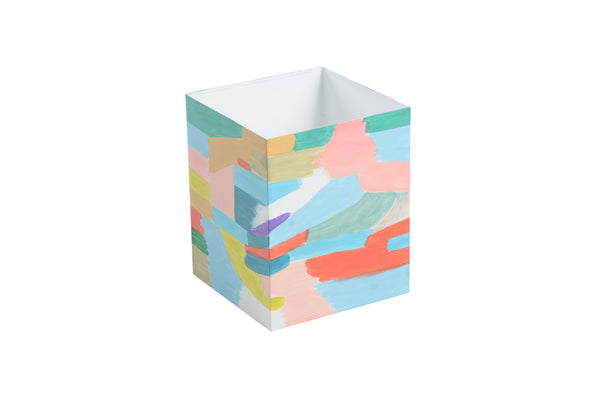 Chelsea House Rosie Hand-Painted Wastebasket By Elaine Burge — Vibrant, Durable 11.5" X 9" Decorative Trash Can 385248