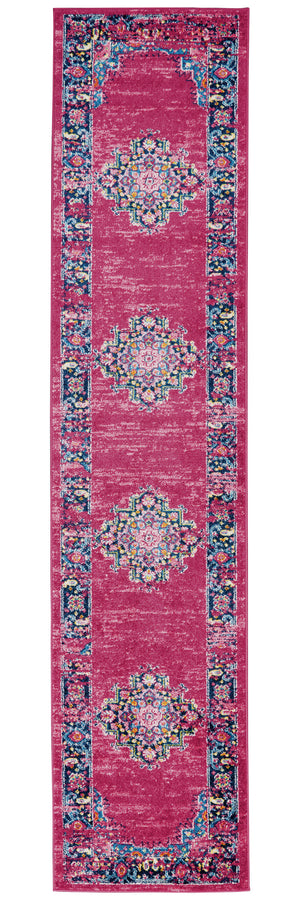Homeroots 10' Fuchsia Power Loom Runner Rug  Polypropylene 385258