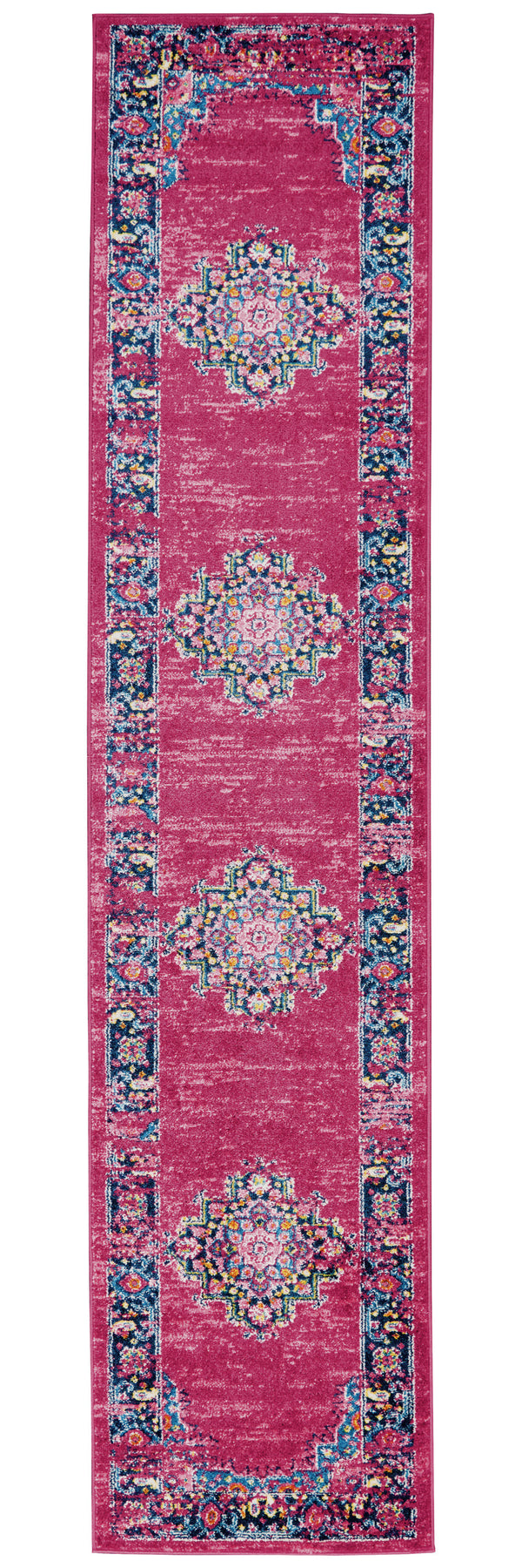 Homeroots 10' Fuchsia Power Loom Runner Rug  Polypropylene 385258
