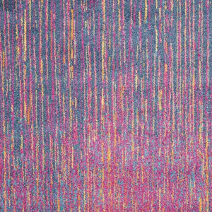 HomeRoots 5' Bold Blue and Orange Abstract Area Rug – Modern Design, Durable, Softens Spaces, Easy Care 5' X 7' Rectangle 385274